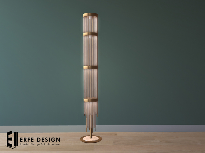 Second Life Marketplace Dubai Floor Lamp 6 LI [Erfe Design] PACK
